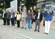 한국자유총연맹 창립 제70주년 기념식 행사 버스 환송식 1